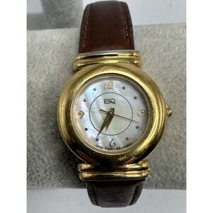 Esquire ESQ 100092 New Battery Ladies MOP Watch 26MM 6.5" Swiss Made G74